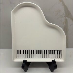 Vintage White  Grand Piano Shaped Trinket Dish Shafford Original Japan